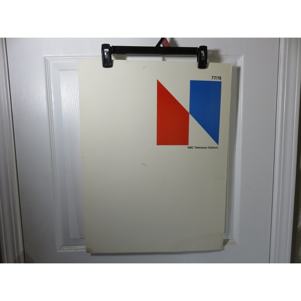 Vintage NBC Television Stations Silk Screen Print 1977-78 Logo Poster Art Pop